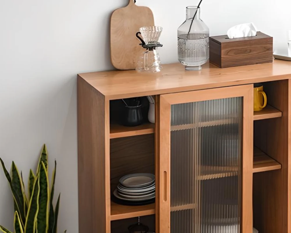 sideboard buffet cabinet glass doors